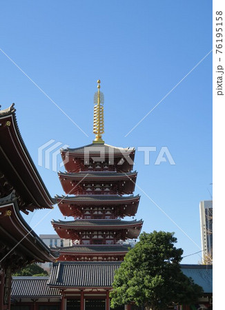 東京都台東区浅草浅草寺五重塔 76195158