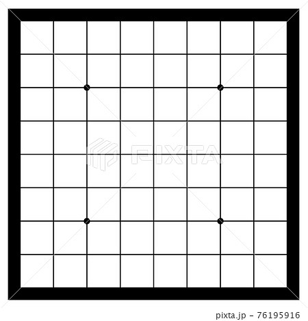 オセロのボード（モノクロ） 76195916