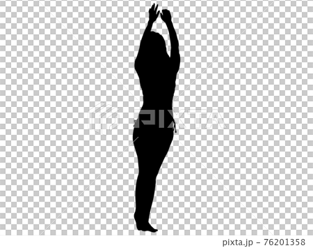 Female silhouette in a stretchy swimsuit Female silhouette in a stretchy swimsuit 76201358