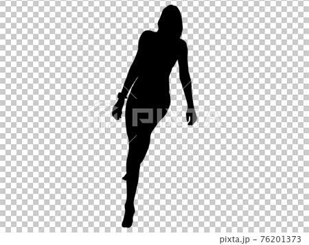 Silhouette of a swimming woman Silhouette of a swimming woman 76201373