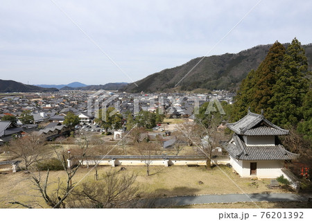 兵庫　出石（豊岡市）出石城跡から望む出石の街並み 76201392