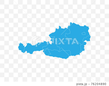 Austria map on transparent background. Vector illustration. 76204890