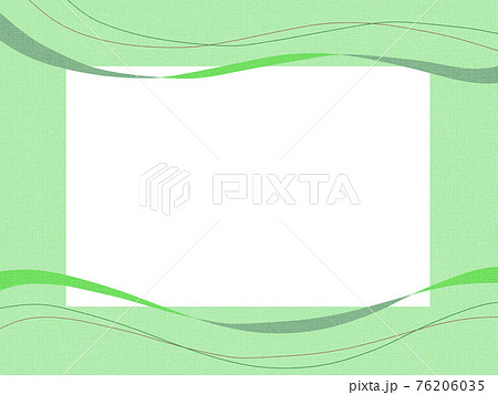 グリーン系の背景素材 線と帯 リボンのイラスト素材