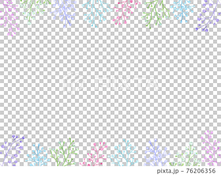 五顏六色的滿天星上下框架 76206356