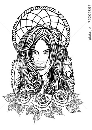 Portrait of a girl. Portrait of a girl. 76206397