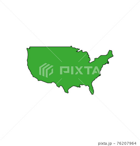 United States Map. on white background, vector illustration. 76207964