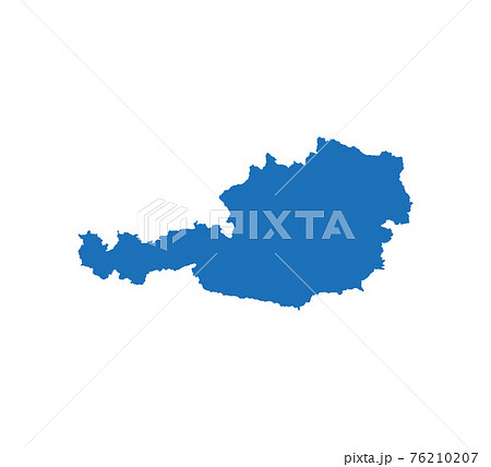Austria map on white background. Vector illustration. 76210207