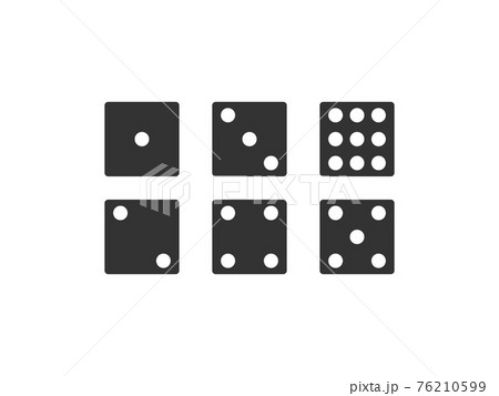 Dice, game icon. Vector illustration, flat design. Dice, game icon. Vector illustration, flat design. 76210599