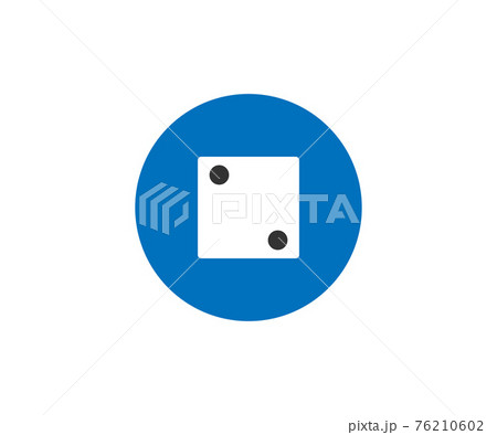 Dice, game icon. Vector illustration, flat design. Dice, game icon. Vector illustration, flat design. 76210602