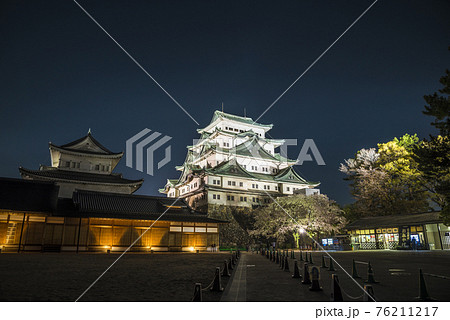 《愛知県》名古屋城の夜景 76211217