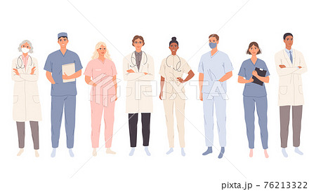 Doctors, medical students workers, medics and nurses. Representatives of different medical specialties Doctors, medical students workers, medics and nurses. Representatives of different medical specialties 76213322