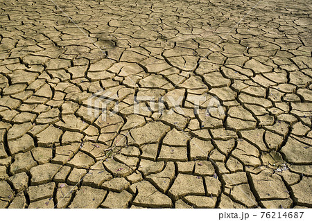 Cracked Dry Earth With Cracks Texture Stock Photo