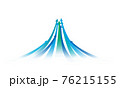 上昇する青と緑の矢印、UPのイメージイラスト、ベクター素材 76215155