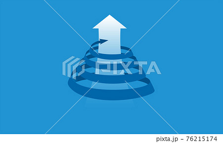 上昇する螺旋 スパイラルの矢印 ベクター素材のイラスト素材