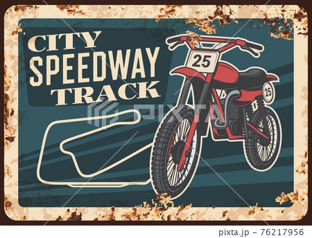 Speedway motorcycle metal plate, moto sport races 76217956