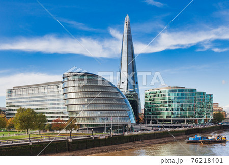 City Hall and The Shard skyscraper London UK City Hall and The Shard skyscraper London UK 76218401