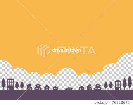 街並みと車のベクターイラスト3 76218673