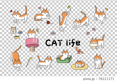 貓的日常插圖（彩色） 76221171