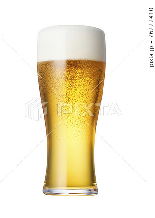 グラスに注がれた生ビール 76222410