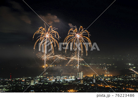 愛知県蒲郡市 蒲郡まつり納涼花火大会の写真素材