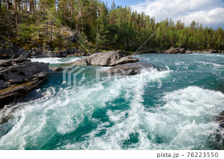 Sjoa river rapids Oppland Norway Scandinavia Sjoa river rapids Oppland Norway Scandinavia 76223550
