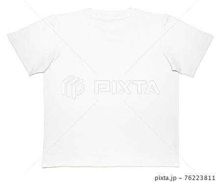 White shortsleeve cotton tshirt template isolated 76223811