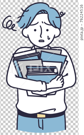 多忙な会社員男性 シンプルイラスト 多忙な会社員男性 シンプルイラスト 76224516