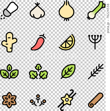 Herbs and spices icons Herbs and spices icons 76224538