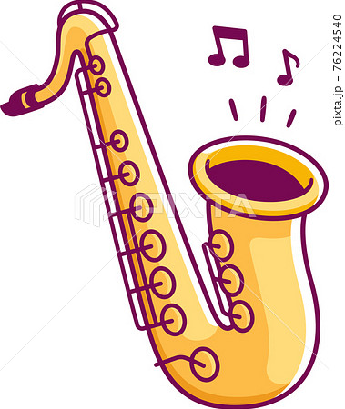 Cartoon saxophone drawing Cartoon saxophone drawing 76224540