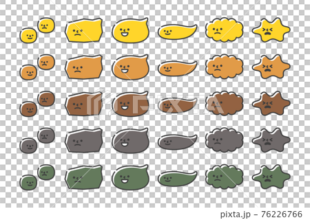 30種類のうんこの色形 76226766