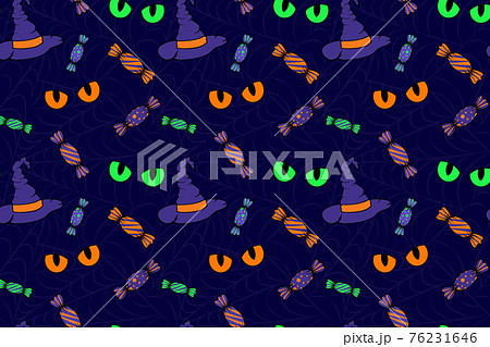 Cute halloween seamless pattern 76231646