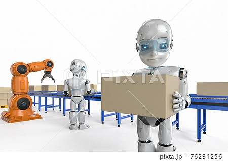 Robot in factory 76234256