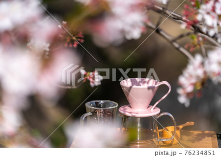 お花見珈琲　アウトドアコーヒー　フラワードリッパー　ピンク色 76234851