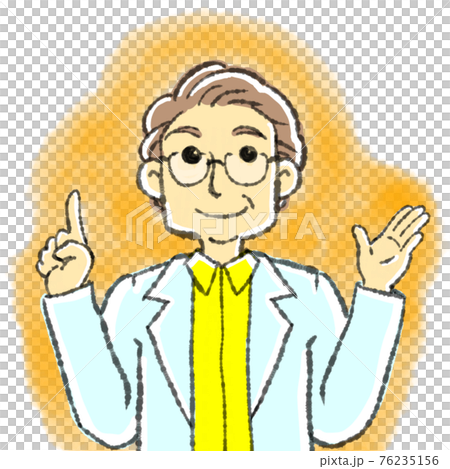 Illustration of a male doctor explaining Illustration of a male doctor explaining 76235156