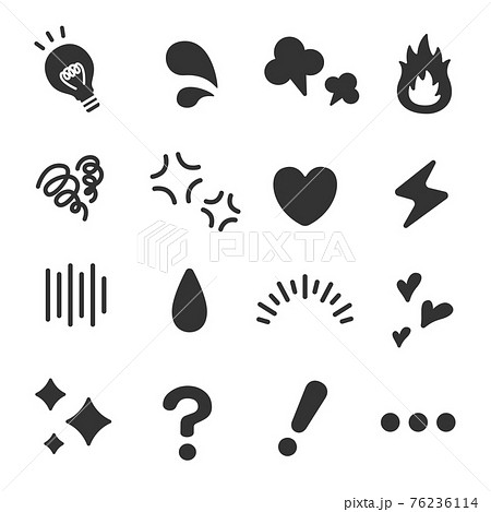 感情アイコンのイラストセット 感情アイコンのイラストセット 76236114