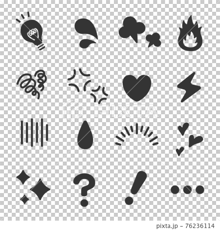 感情アイコンのイラストセット 感情アイコンのイラストセット 76236114