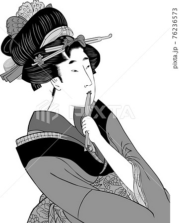 悔しがっている女性　その1 76236573