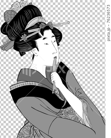 悔しがっている女性　その1 76236573