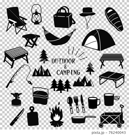 戶外圖標設置黑色 戶外圖標設置黑色 76240043