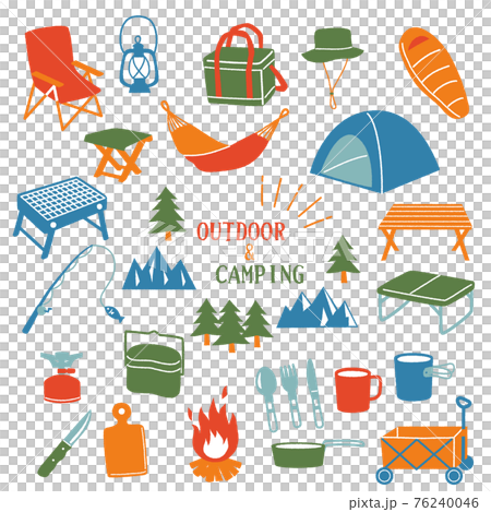 Outdoor icon set color Outdoor icon set color 76240046