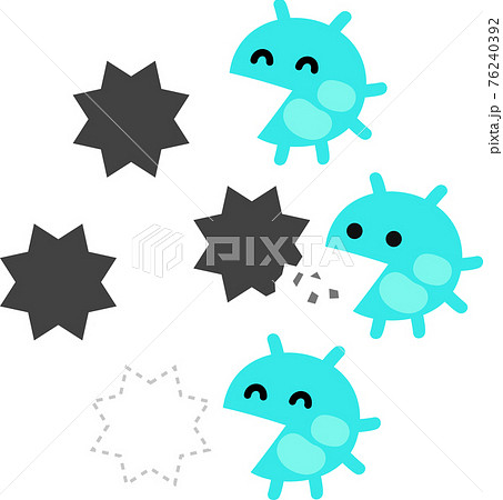 Image Of Microorganisms That Decompose Harmful Stock Illustration