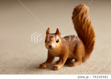 シンプルなリスのフィギュアの写真素材 [76240481] - PIXTA