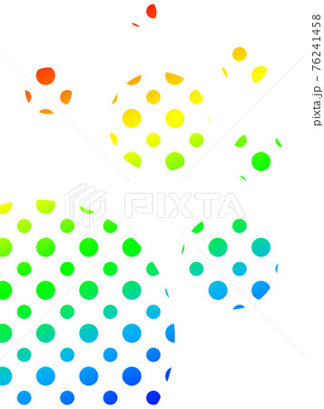 ドット 点描 ドット柄 ドット模様 白背景 アブストラクトのイラスト素材