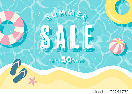 ビーチのイラストの背景素材 ビーチのイラストの背景素材 76241770