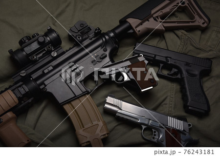 Weapons and military equipment for army, Assault rifle gun (M4A1) and pistol Weapons and military equipment for army, Assault rifle gun (M4A1) and pistol 76243181