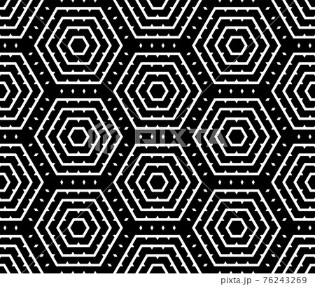 Seamless geometric hexagons pattern and texture. 76243269