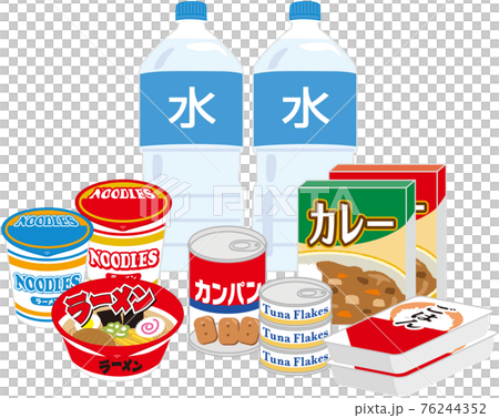 備蓄　非常食　食料支援 76244352