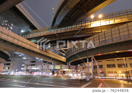 大阪･阿波座ジャンクション夜景➁ 76244856