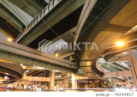 大阪･阿波座ジャンクション夜景③ 76244857