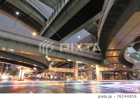 大阪・阿波座ジャンクション夜景⑤ 大阪・阿波座ジャンクション夜景⑤ 76244859